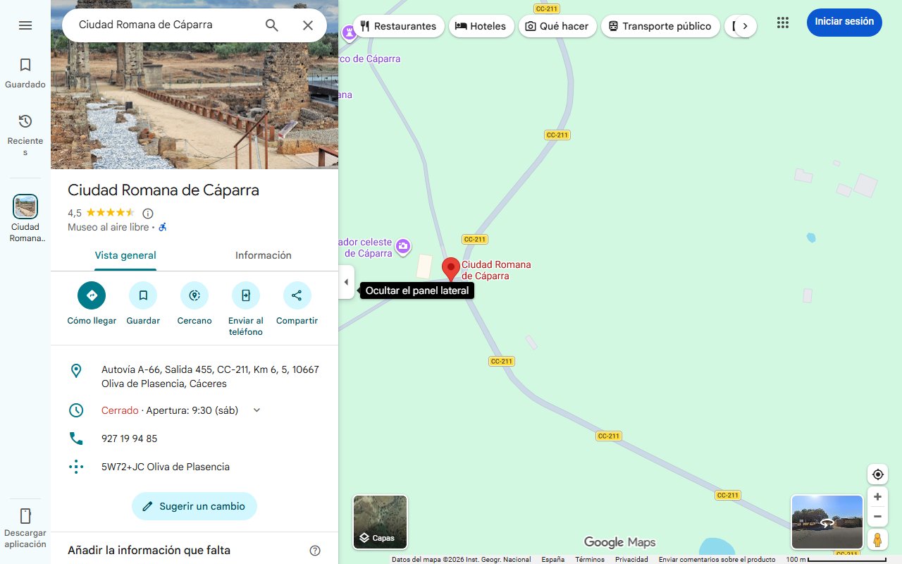 Mapa de Este es el pueblo de Extremadura que National Geographic recomienda para sentirse un romano