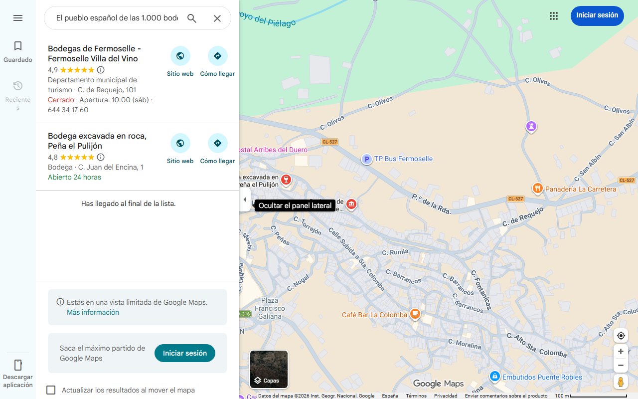 Mapa de El pueblo español de las 1.000 bodegas subterráneas que ha conquistado a Elsa Pataky