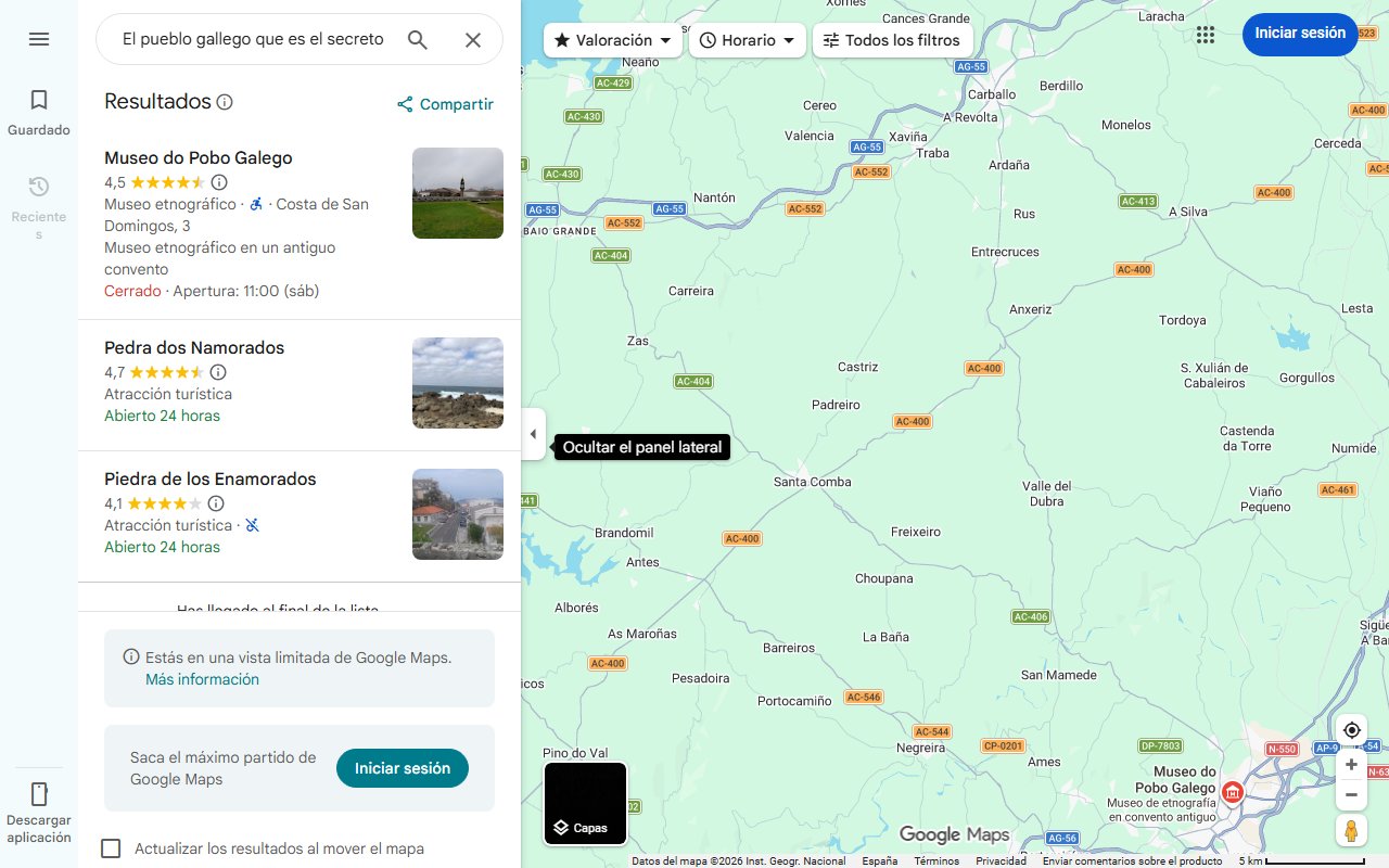 Mapa de El pueblo gallego que es el secreto mejor guardado de la Costa da Morte