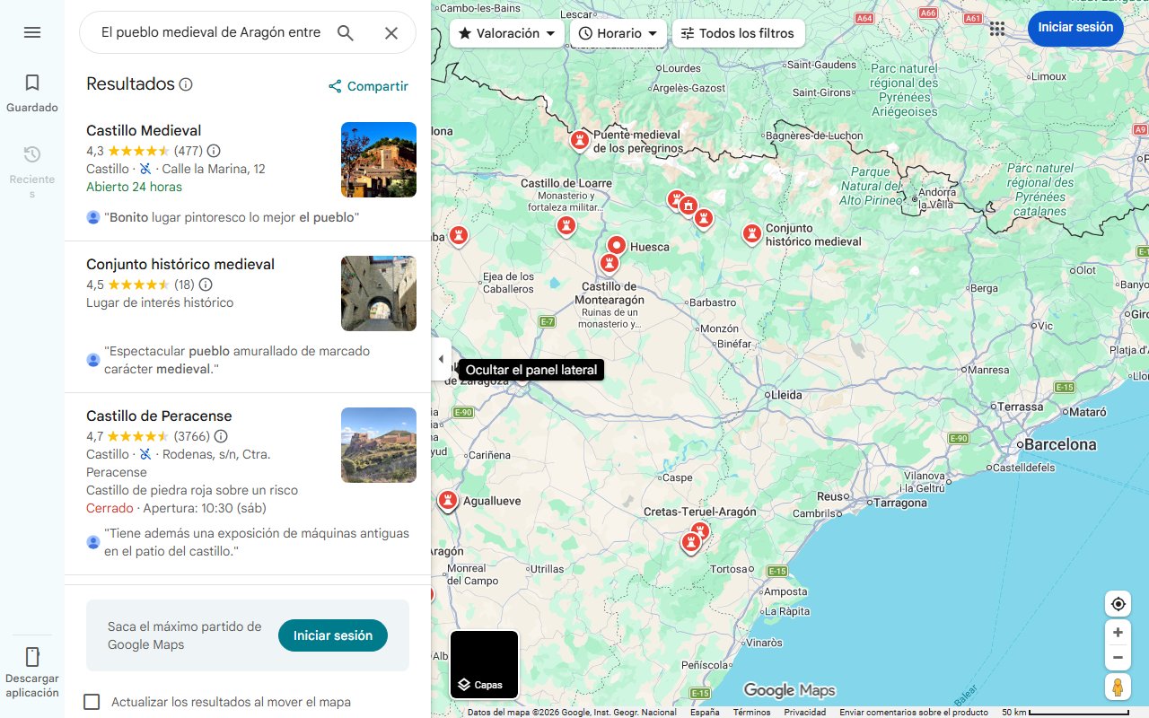 Mapa de El pueblo medieval de Aragón entre los más bonitos de España: calles empedradas, ríos y montañas