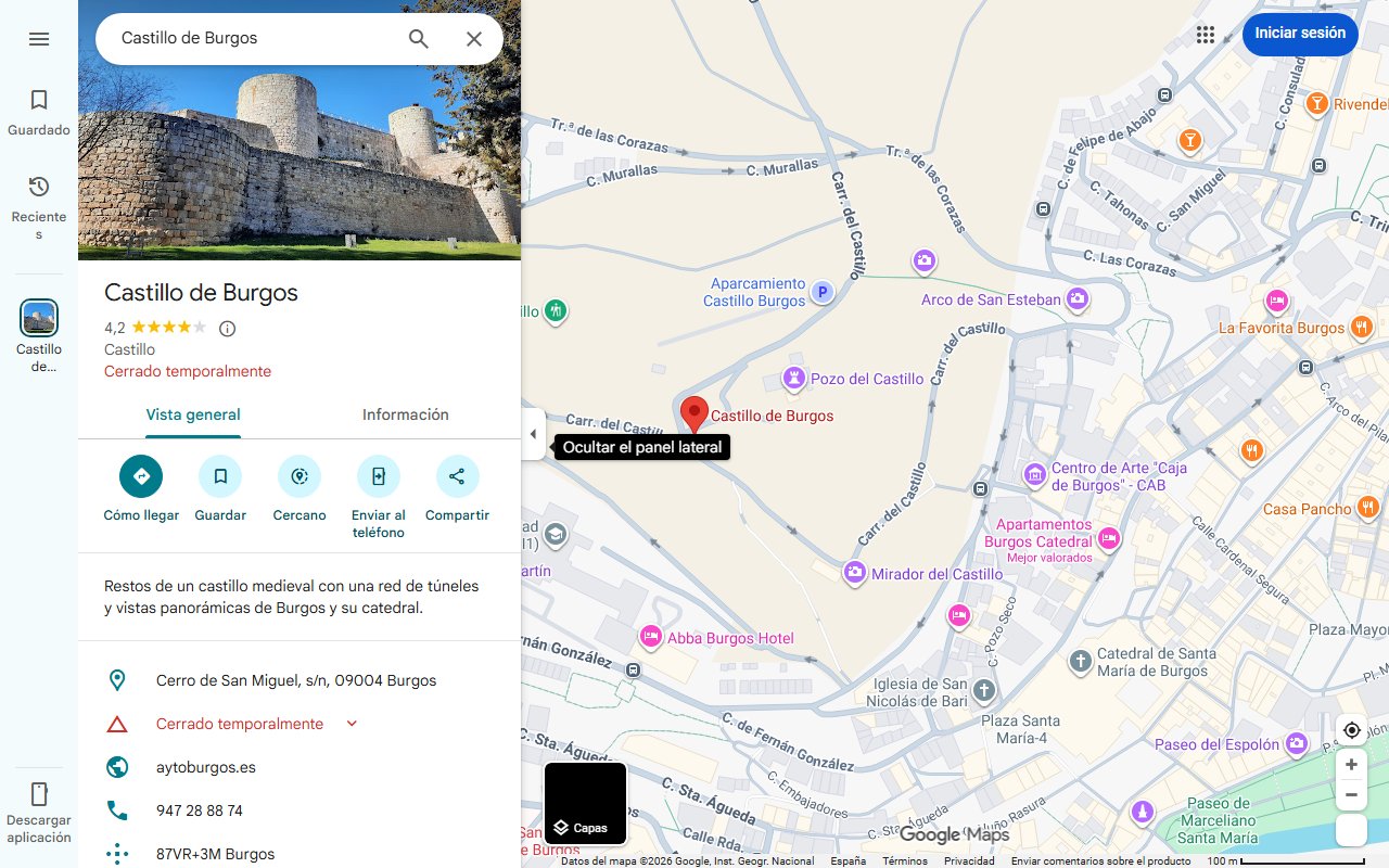 Mapa de El pueblo medieval de Burgos que está en un imponente desfiladero y tiene paisajes de ensueño