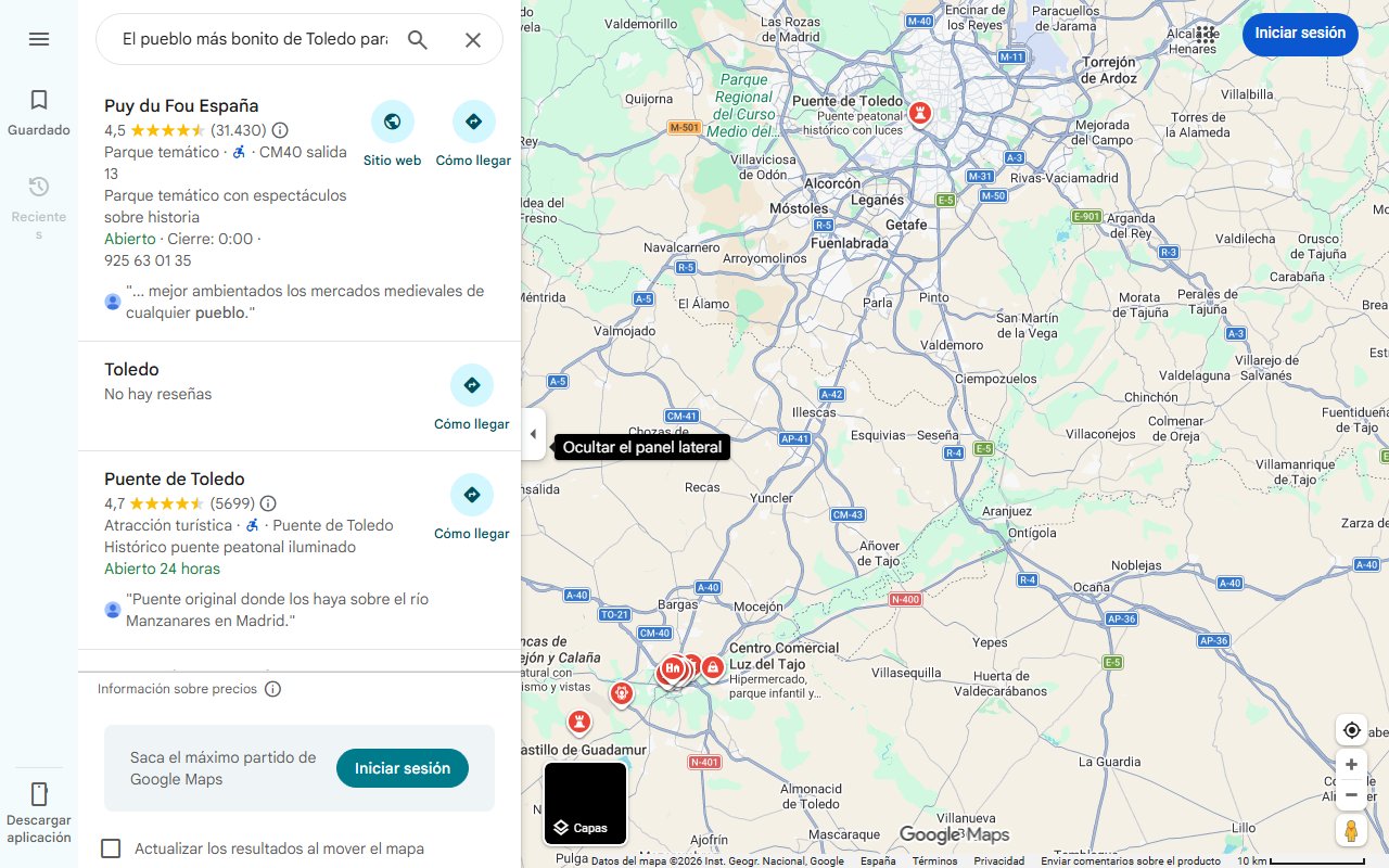 Mapa de El pueblo más bonito de Toledo para visitar este verano: un rincón mágico a una hora de Madrid