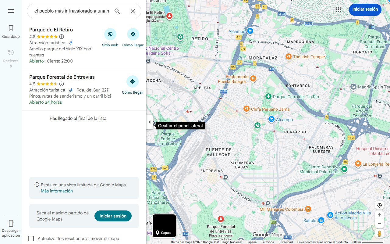 Mapa de Este es el pueblo más infravalorado a una hora de Madrid: con esencia medieval y perfecto para una escapada