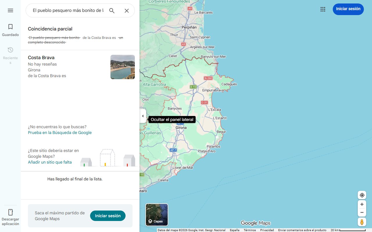Mapa de El pueblo pesquero más bonito de la Costa Brava es un completo desconocido: calas de ensueño a poco más de 1 hora de Girona