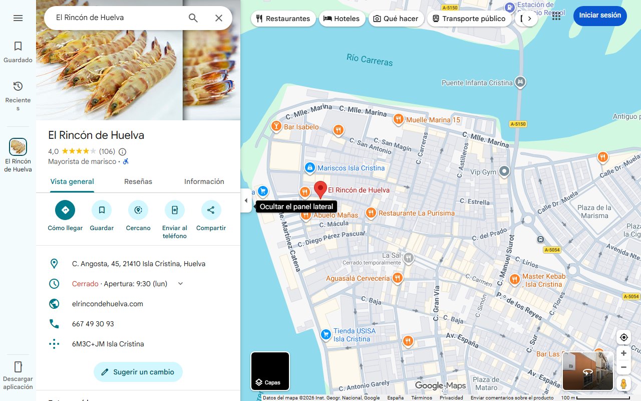 Mapa de El rincón de Huelva donde escapar del calor: 