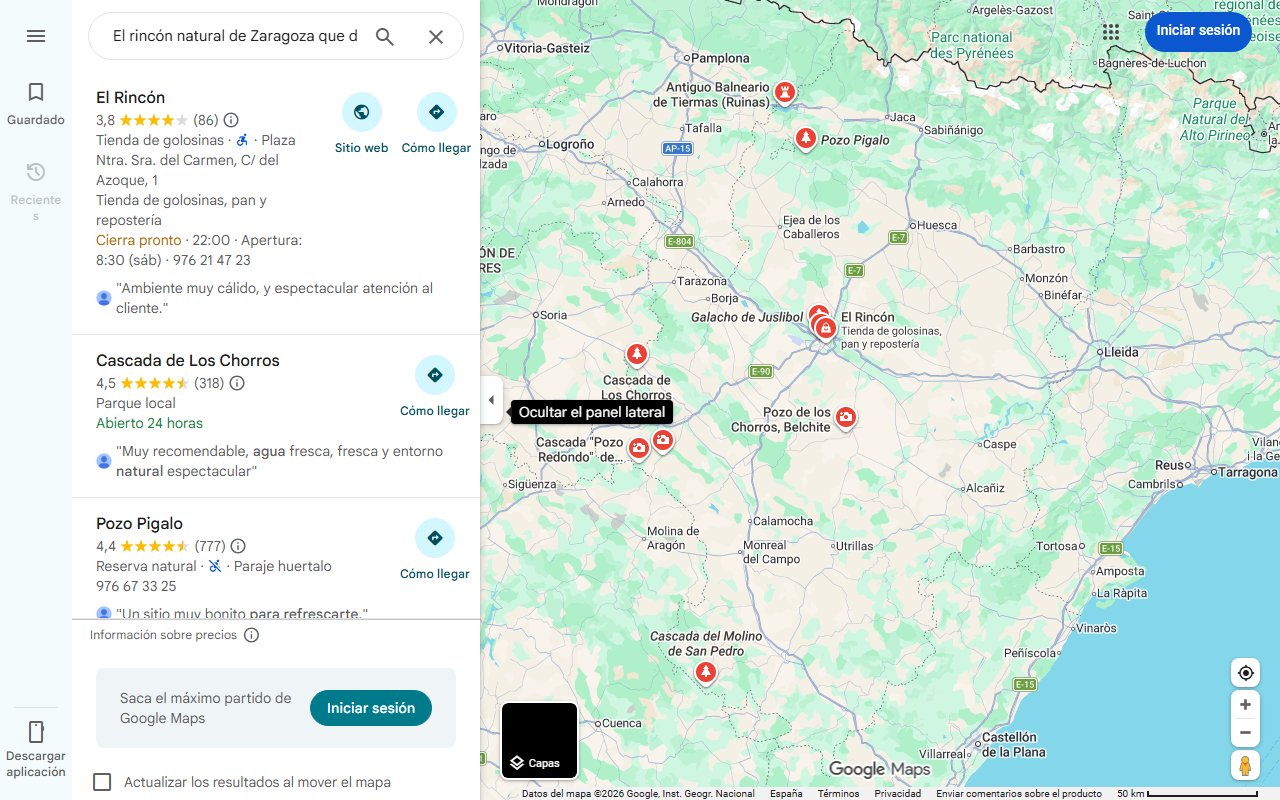 Mapa de El rincón natural de Zaragoza que debes descubrir este verano para refrescarte entre aguas cristalinas