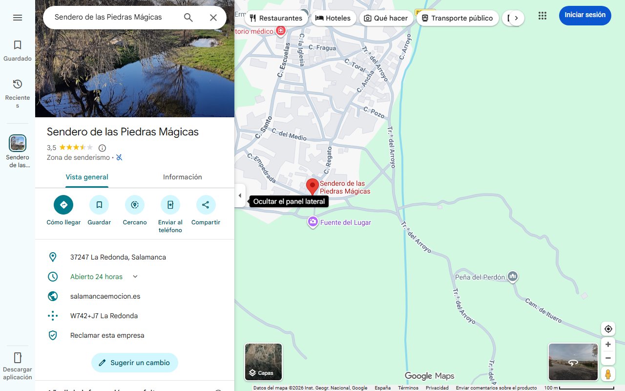 Mapa de El sendero de las piedras mágicas: donde una agradable ruta de otoño se funde con la leyenda | La Gaceta de Salamanca