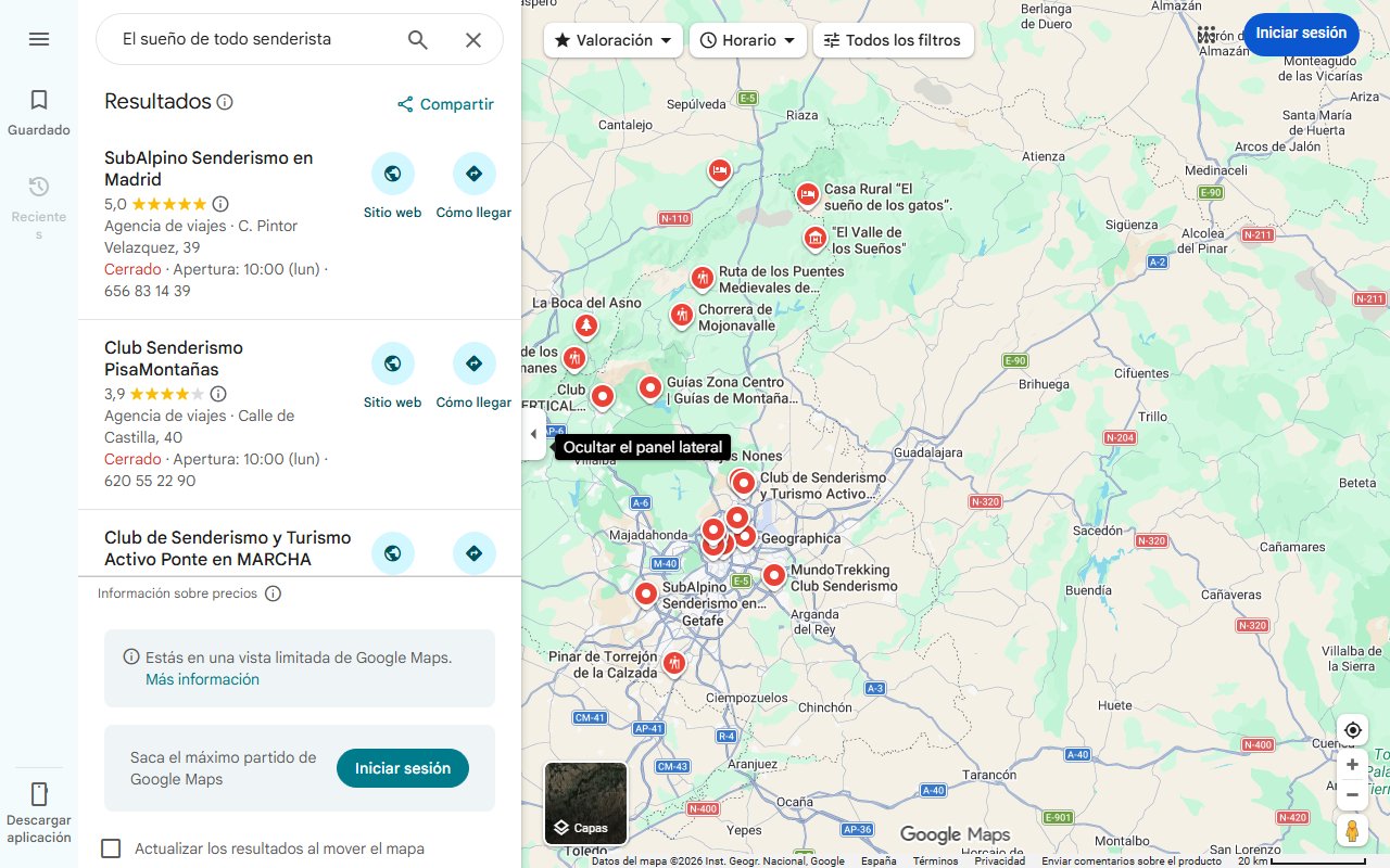 Mapa de El sueño de todo senderista: una red de caminos que ni comienza ni termina y une 53 pueblos en la Sierra Norte de Madrid