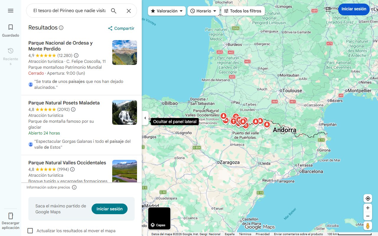 Mapa de El tesoro del Pirineo que nadie visita y tiene el mejor paisaje de Europa