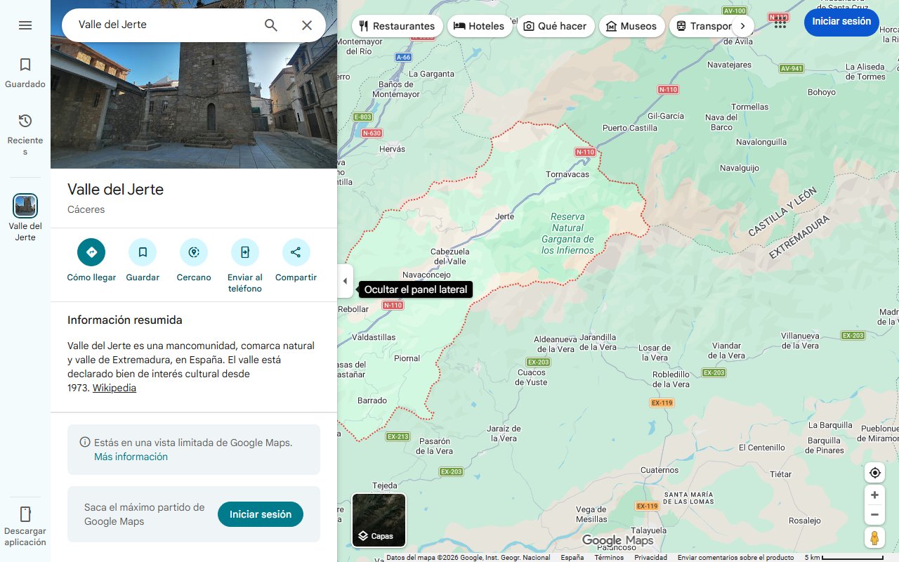 Mapa de El Valle del Jerte no sólo tiene cerezos: éstas son las piscinas naturales que debes visitar este verano