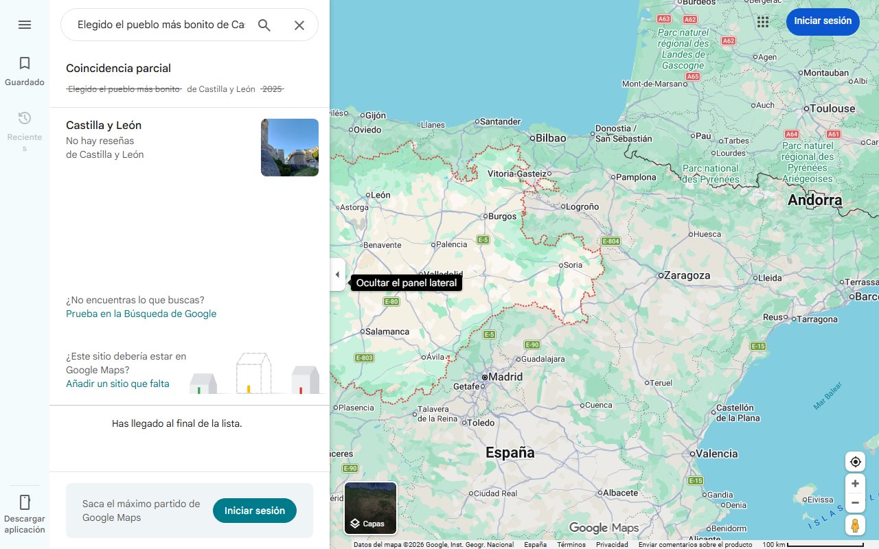 Mapa de Elegido el pueblo más bonito de Castilla y León 2025