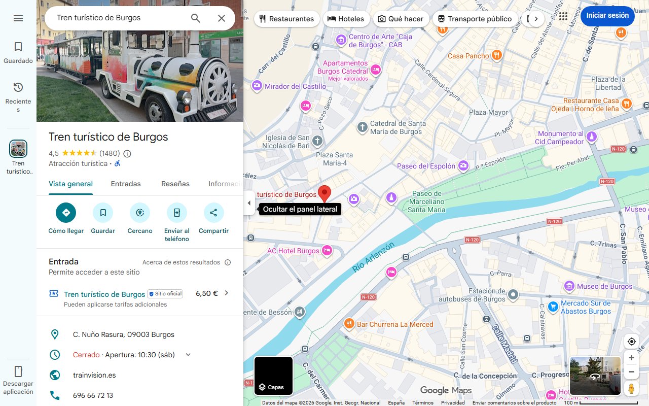 Mapa de En marcha el Tren del Cid, una ruta cultural, en un convoy histórico, entre Madrid y Burgos