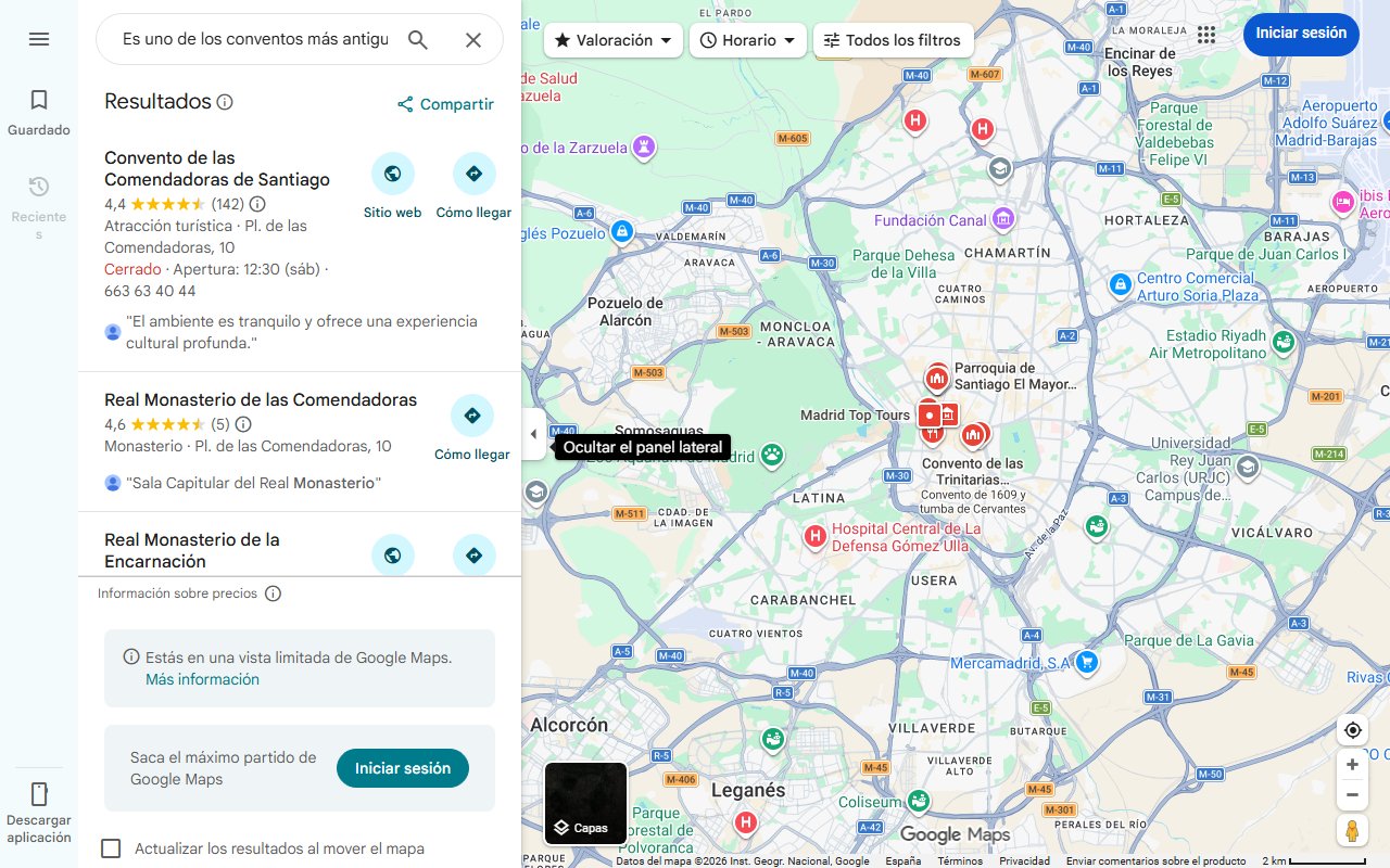 Mapa de Es uno de los conventos más antiguos de Madrid y se puede visitar tras 20 años de restauración