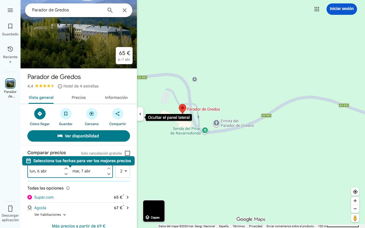 Mapa de Escapada por el pueblo con más encanto del sur de Gredos a menos de dos horas de Madrid