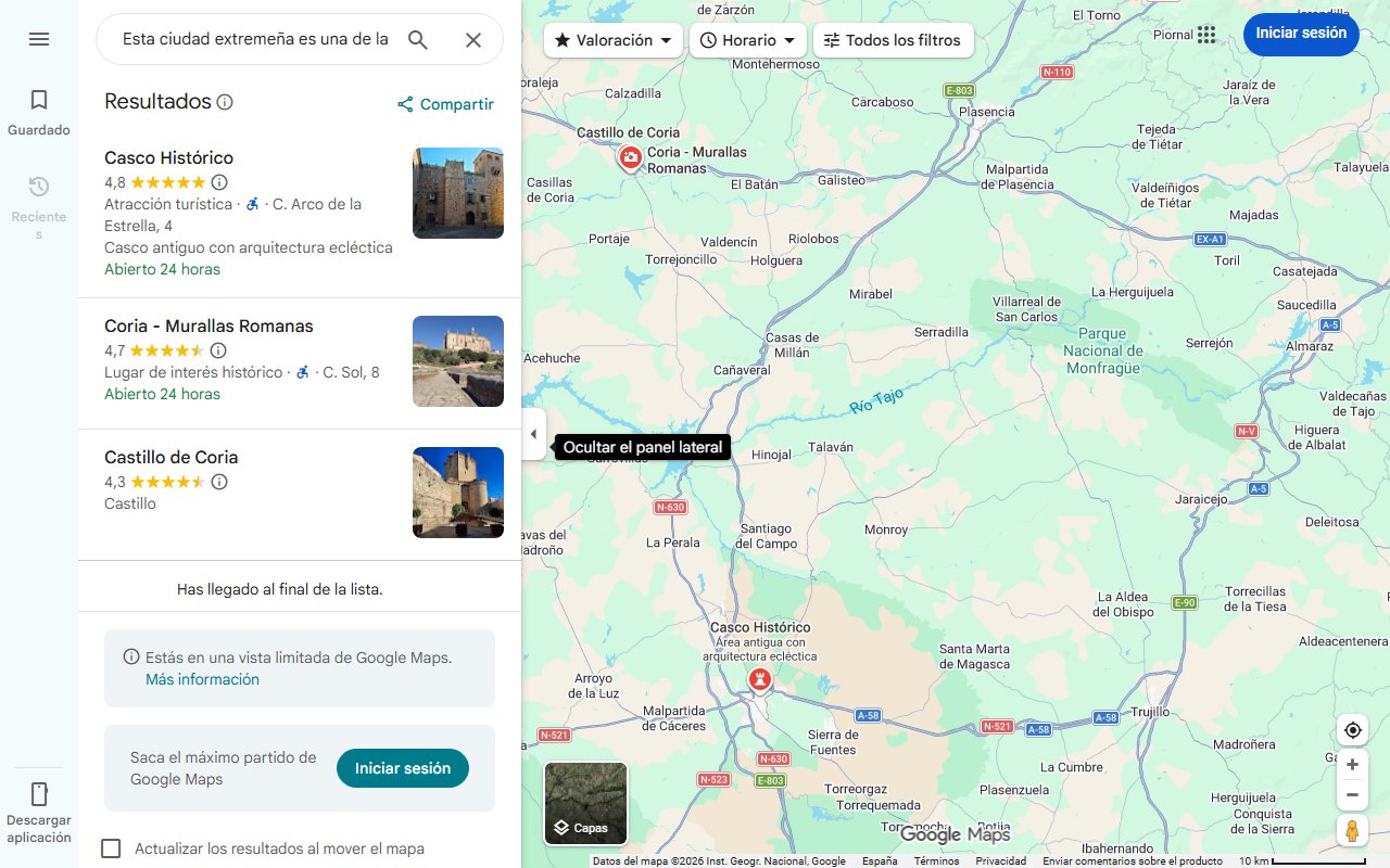 Mapa de Esta ciudad extremeña es una de las más antiguas de España y sus murallas ocultan palacios, castillos y una catedral