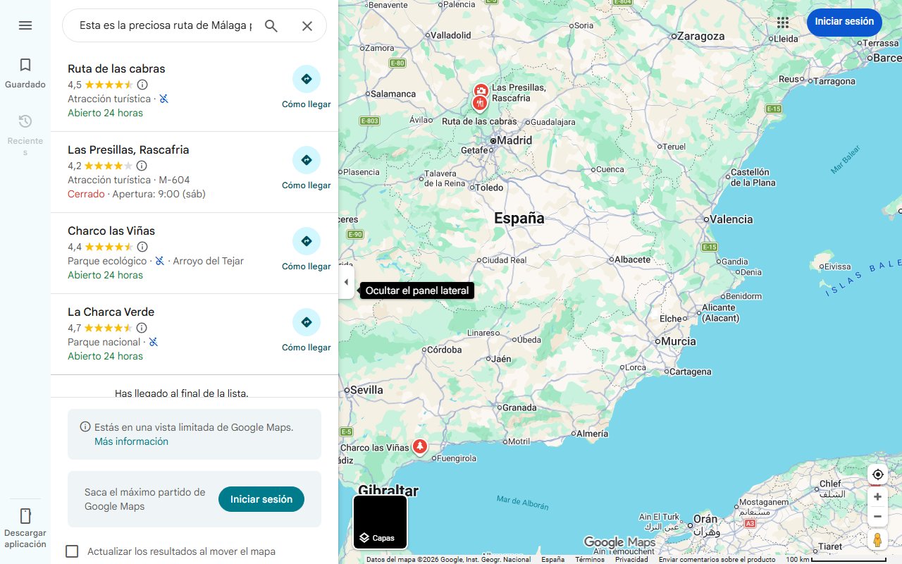 Mapa de Esta es la preciosa ruta de Málaga para toda la familia que acaba en una enorme cascada con su propia piscina natural: está a media hora de la capital