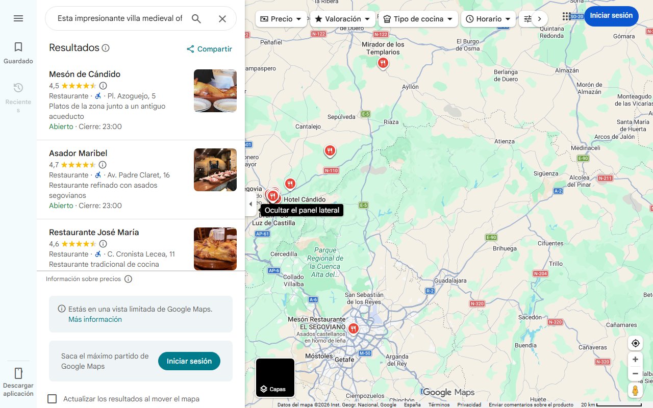 Mapa de Esta impresionante villa medieval ofrece el mejor cochinillo, y no es Segovia