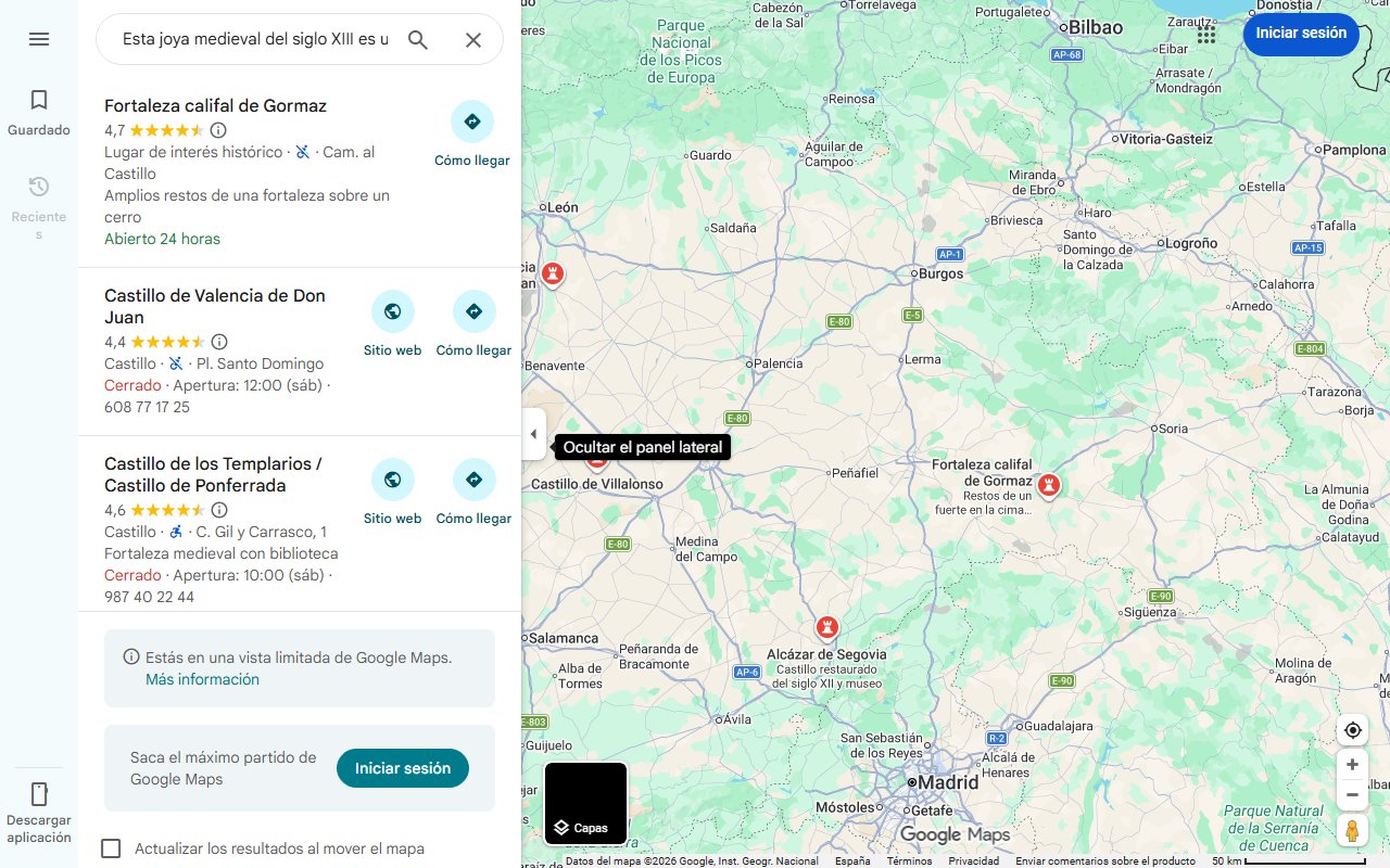 Mapa de Esta joya medieval del siglo XIII es uno de los castillos más infravalorados de Castilla y León: nunca fue conquistado