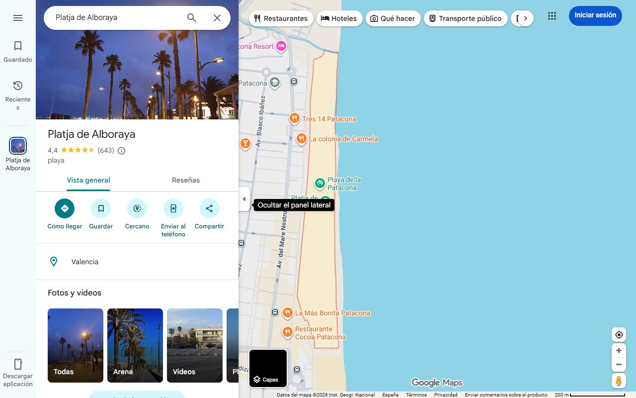 Mapa de Descubre esta playa de aguas cristalinas muy cerquita de Valencia y que parece el Caribe