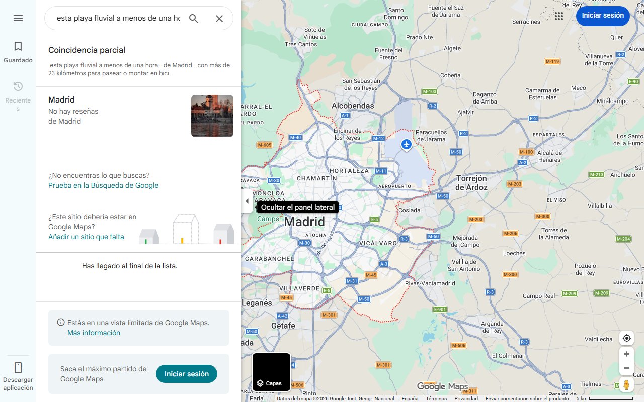 Mapa de Descubre esta playa fluvial a menos de una hora de Madrid con más de 23 kilómetros para pasear o montar en bici