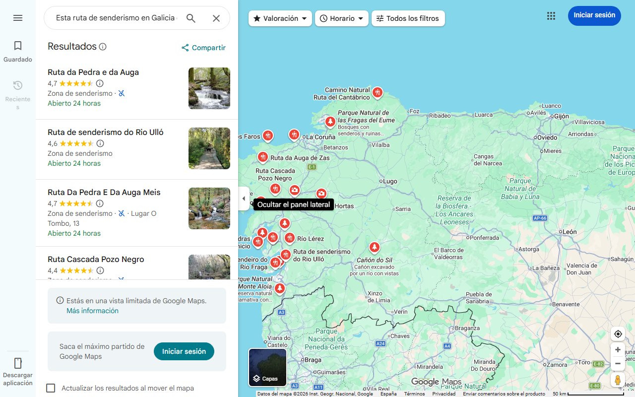 Mapa de Esta ruta de senderismo en Galicia es espectacular y llega al fin del mundo