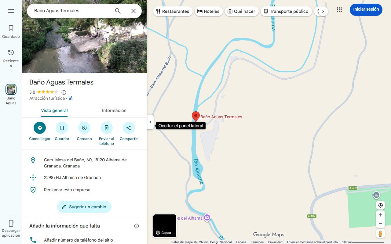 Mapa de Estas pozas naturales de Granada son “un paraíso con todo lo necesario” y ya arrasan entre los más aventureros