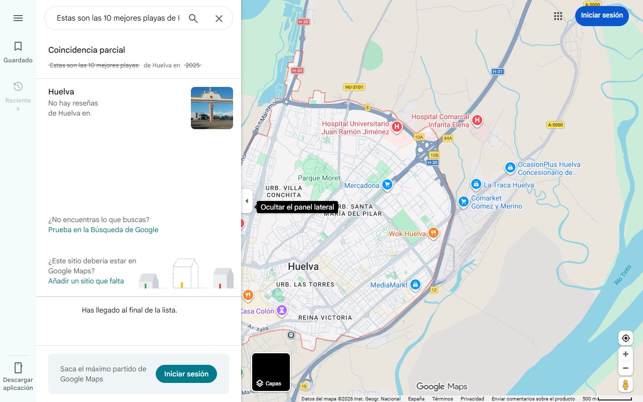 Mapa de Estas son las 10 mejores playas de Huelva en 2025