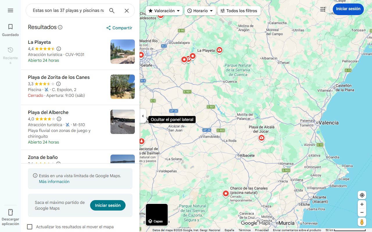 Mapa de Estas son las 37 playas y piscinas naturales autorizadas para refrescarte este verano en Castilla-La Mancha