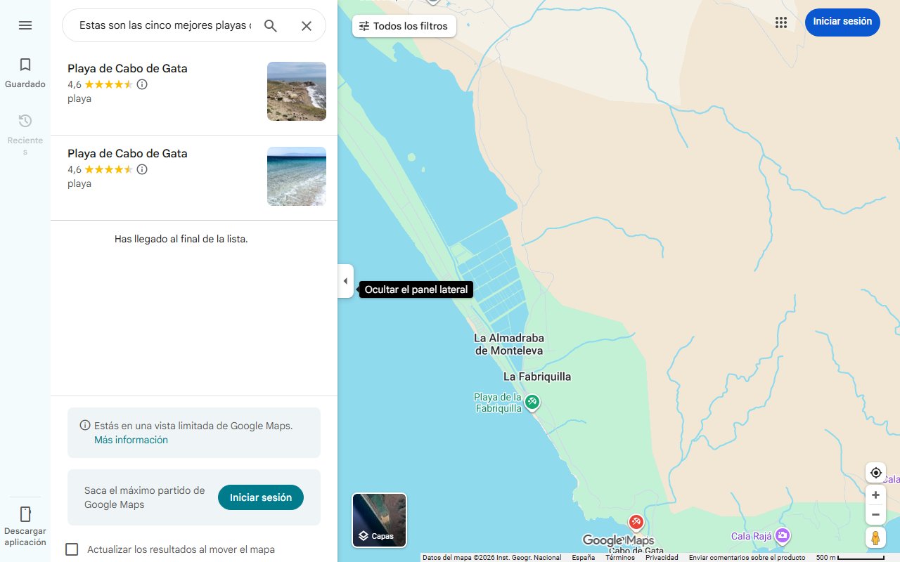Mapa de Estas son las cinco mejores playas del Cabo de Gata: el paraíso almeriense de aguas turquesas