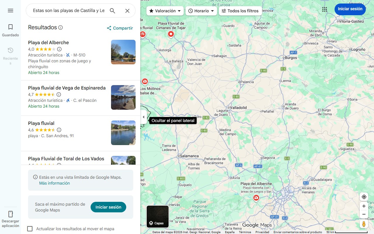 Mapa de Estas son las playas de Castilla y León aptas para el baño: prohibido en Moreras