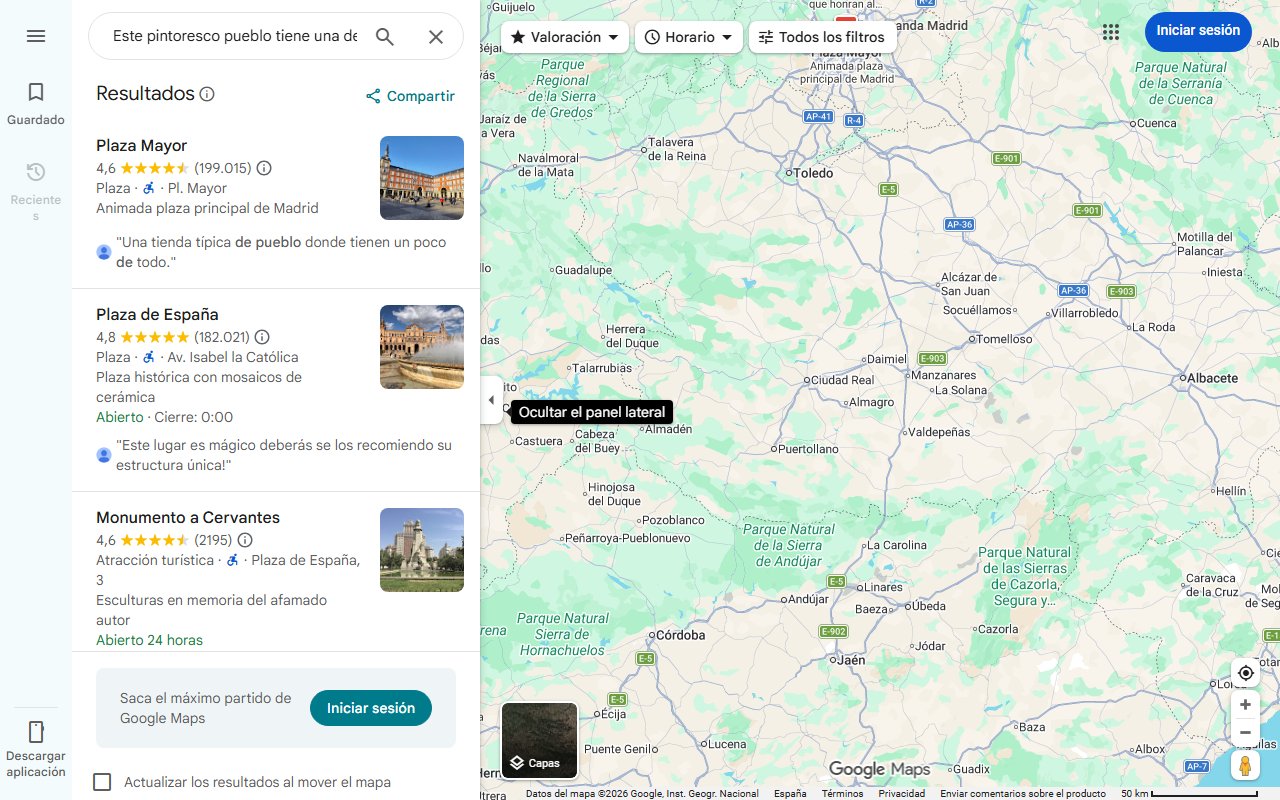 Mapa de Este pintoresco pueblo tiene una de las mejores plazas de España: es Conjunto Histórico y aparece en El Quijote