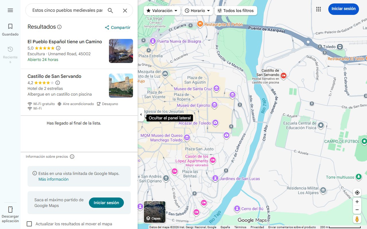 Mapa de Estos cinco pueblos medievales parecen sacados de un cuento y están en Toledo