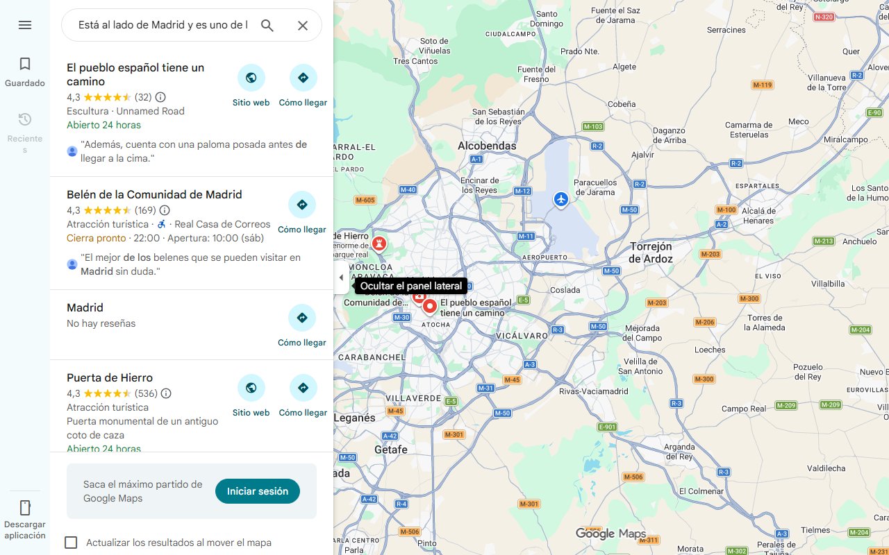 Mapa de Está al lado de Madrid y es uno de los pueblos más bonitos de España: impresionante y único
