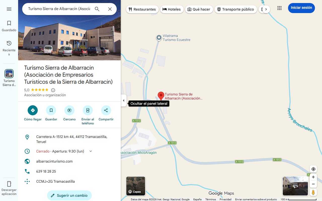 Mapa de Explora la Sierra de Albarracín más desconocida: cuatro rutas sin agobios