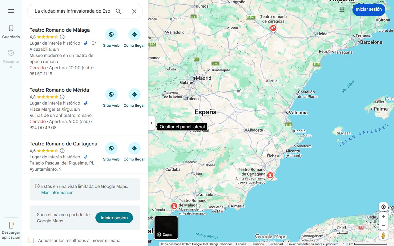Mapa de La ciudad más infravalorada de España es una joya que esconde un impresionante teatro romano y edificios modernistas únicos