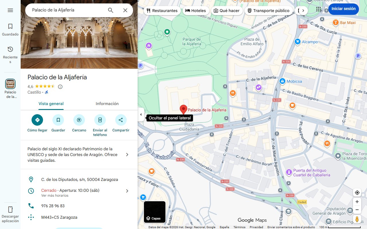 Mapa de La espectacular fortaleza roja de Aragón: una joya medieval sobre la montaña que parece esculpida en roca