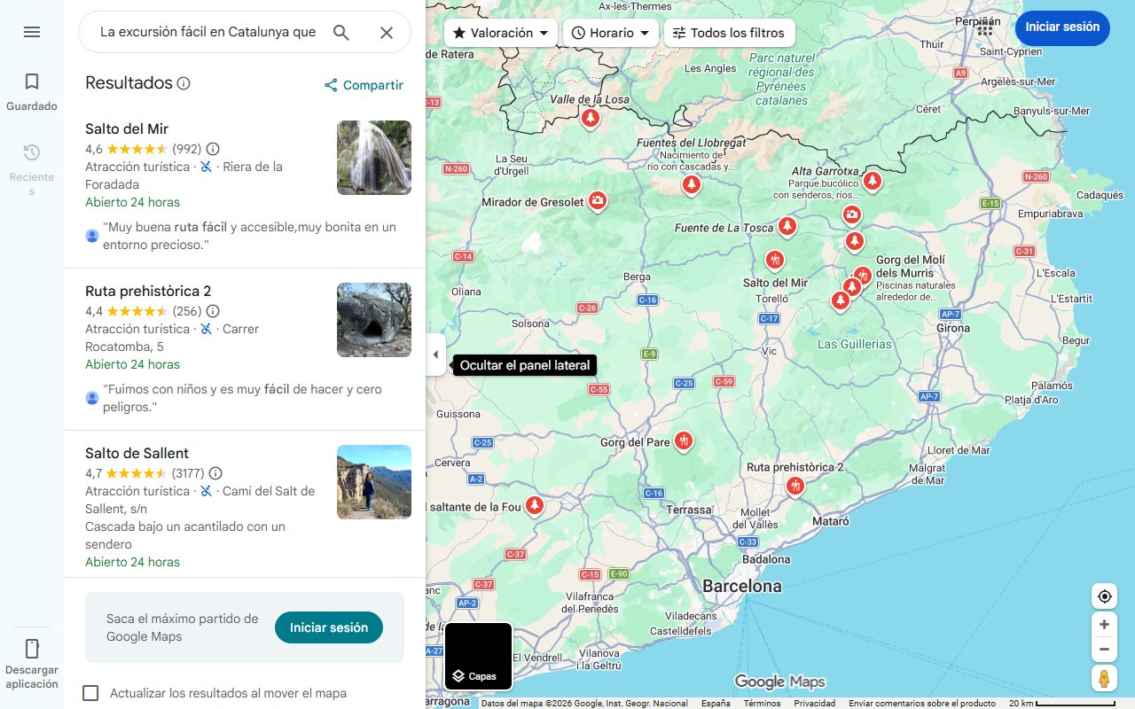 Mapa de La excursión fácil en Catalunya que te descubrirá un auténtico tesoro natural: cascadas de aguas cristalinas