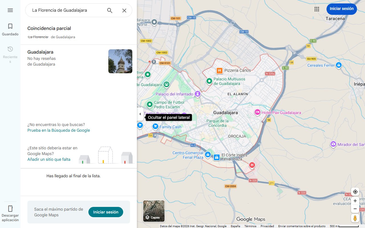Mapa de La Florencia de Guadalajara: se encuentra en una maravilla de pueblo a una hora de Madrid