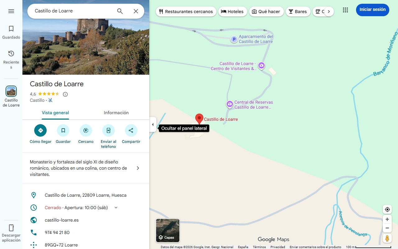 Mapa de La fortaleza románica mejor conservada de Europa está en España: un castillo del siglo XI con vistas infinitas a la Hoya de Huesca