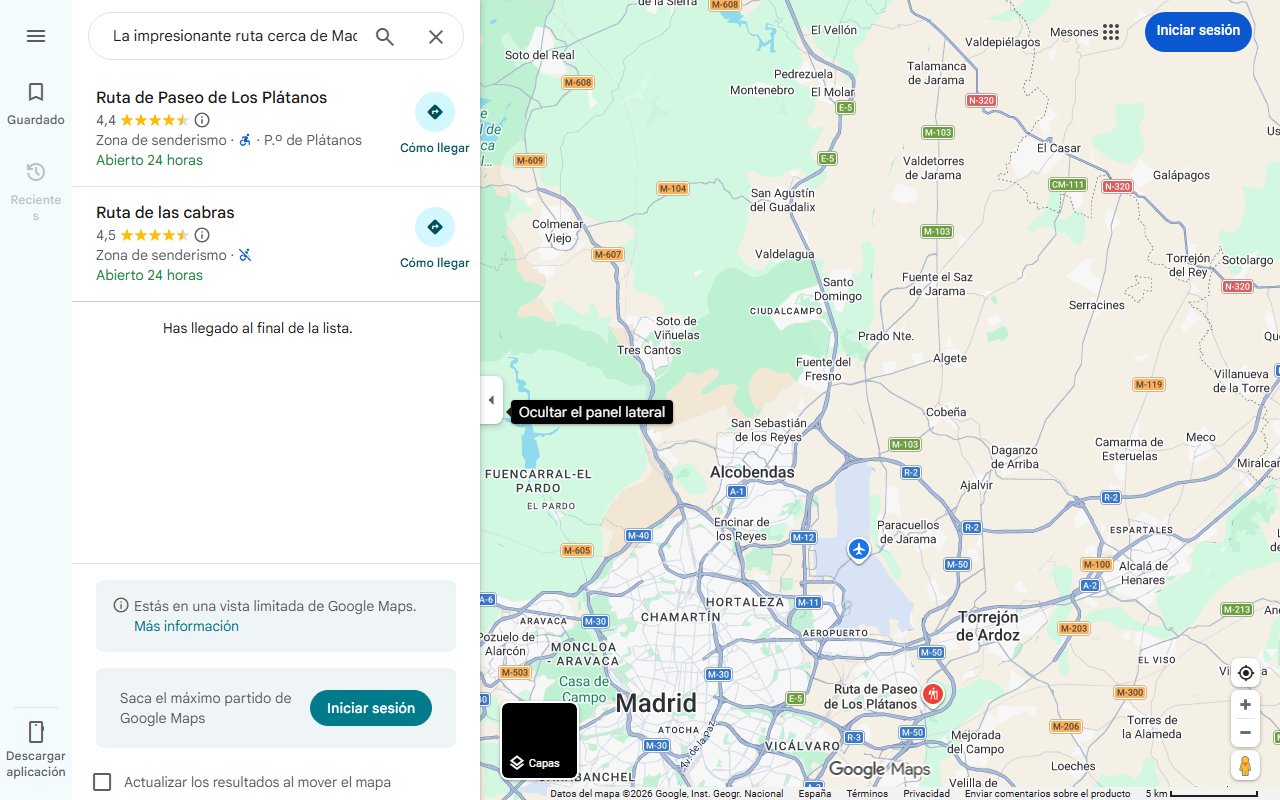 Mapa de La impresionante ruta cerca de Madrid que descubre las ‘pozas de Marte’: unas bonitas cascadas perfectas para visitar en primavera