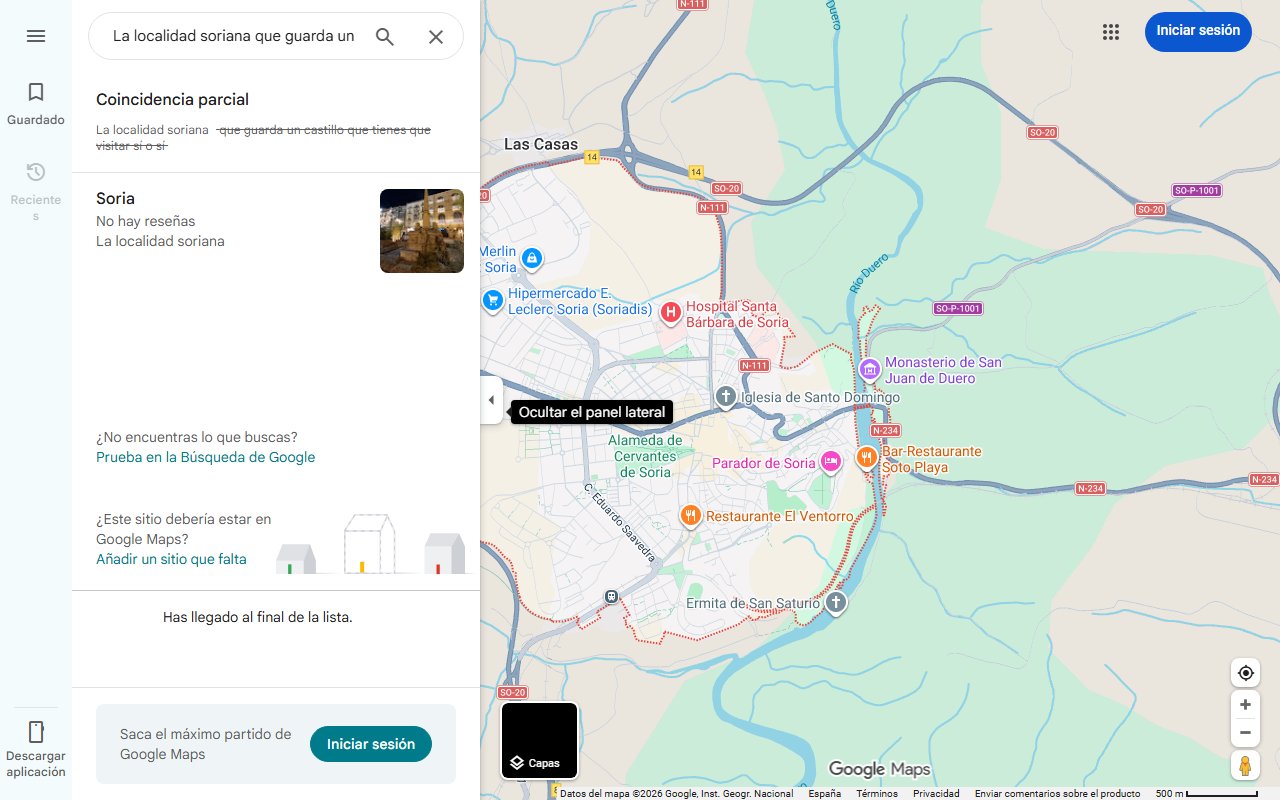 Mapa de La localidad soriana que guarda un castillo que tienes que visitar sí o sí: una antigua villa medieval amurallada sobre un espolón