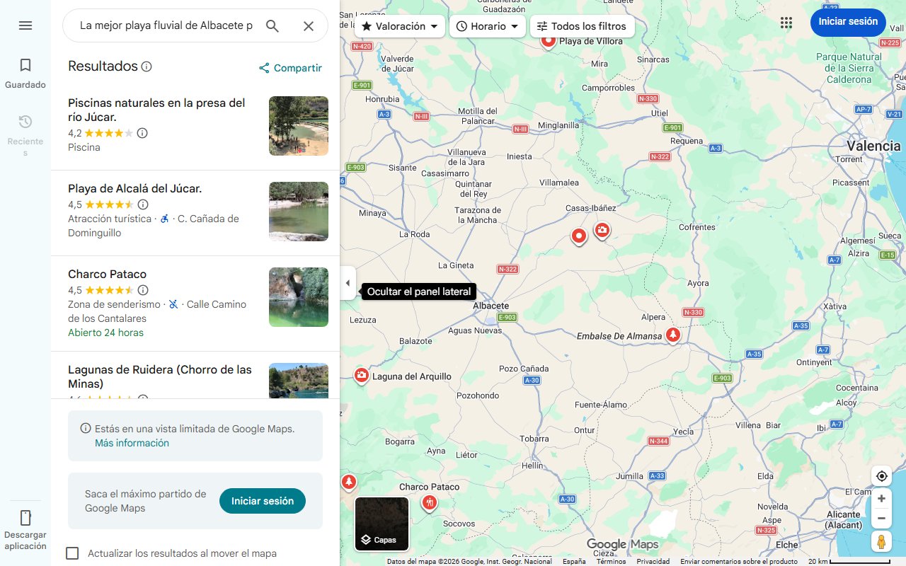 Mapa de La mejor playa fluvial de Albacete para disfrutar este verano: está en uno de los pueblos más bonitos de España
