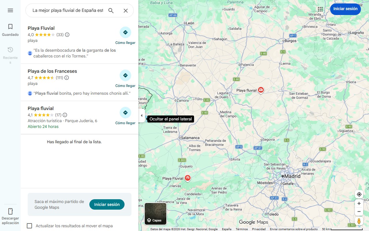 Mapa de La mejor playa fluvial de España está en un pueblo de cuento