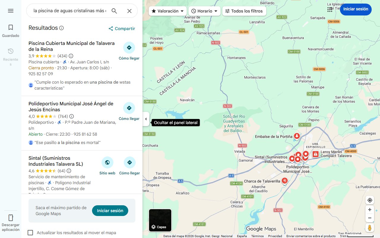 Mapa de Conoce la piscina de aguas cristalinas más cerca de Talavera - Cover Talavera
