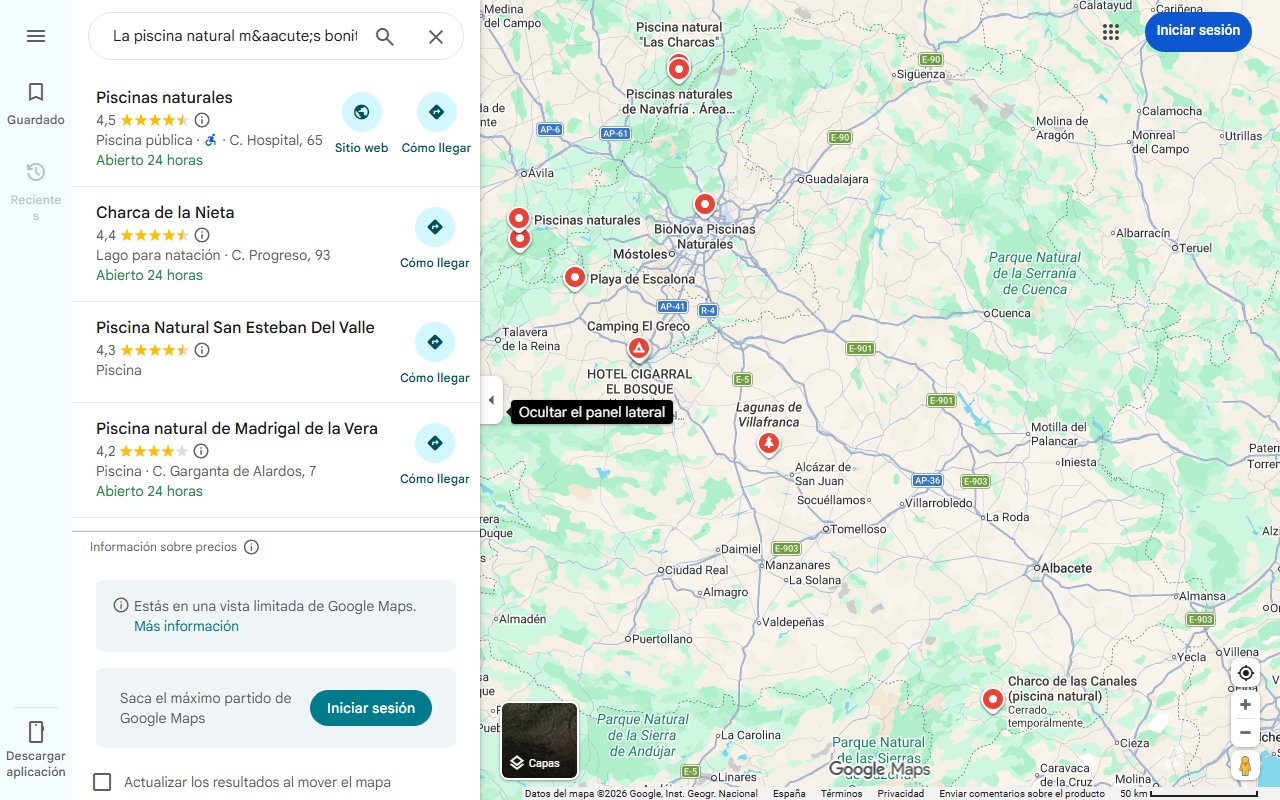 Mapa de La piscina natural más bonita de Toledo para disfrutar este verano: un oasis en un entorno privilegiado