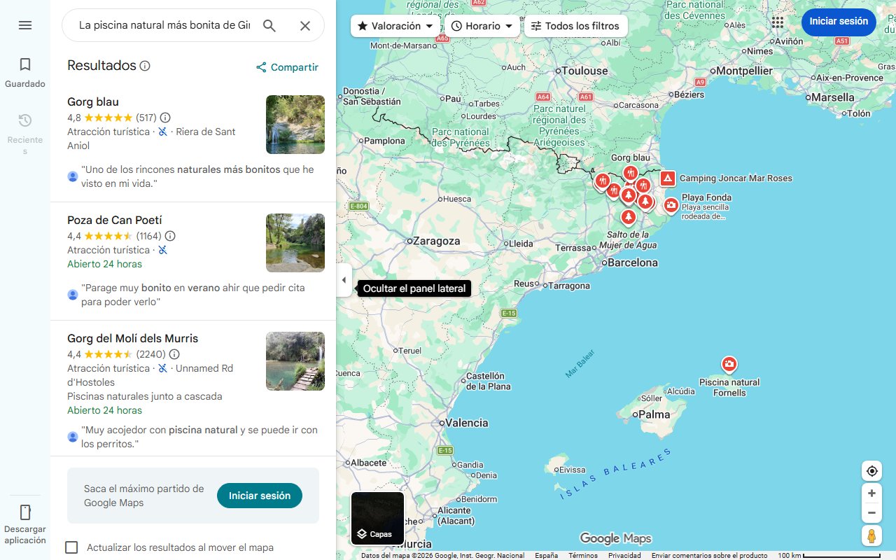 Mapa de La piscina natural más bonita de Girona para disfrutar este verano: en un entorno natural único
