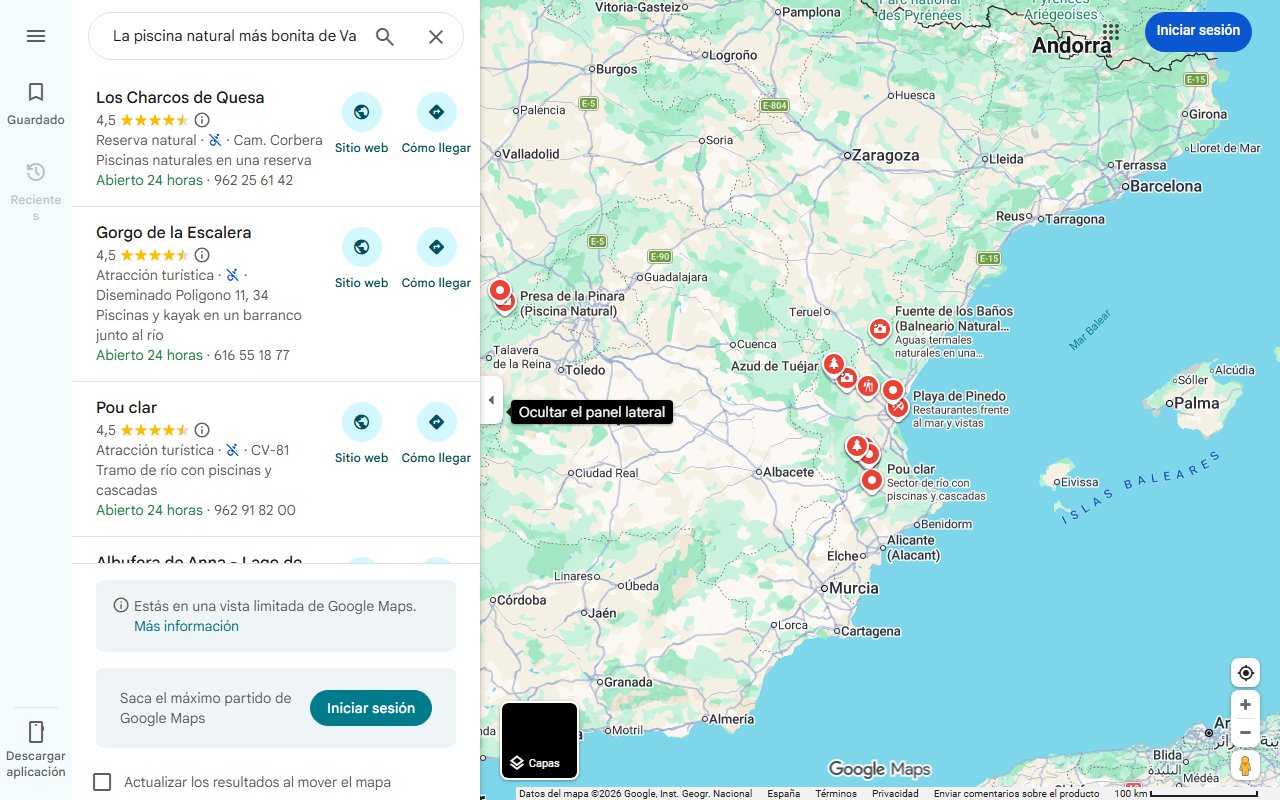 Mapa de La piscina natural más bonita de Valencia para disfrutar este verano: con aguas cristalinas y un paisaje paradisíaco