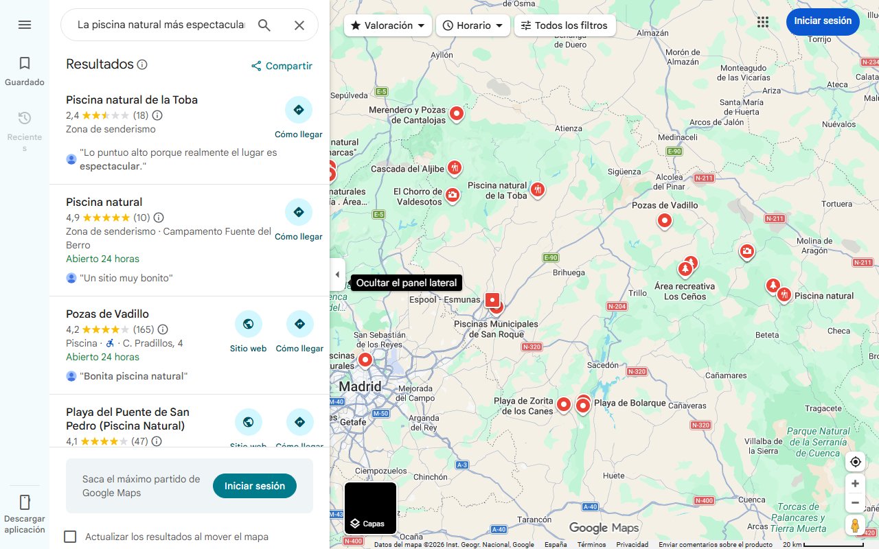 Mapa de La piscina natural más espectacular de España está en Guadalajara: esconde un valioso tesoro visigodo que perteneció al último conde de la península