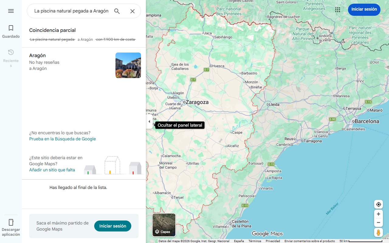 Mapa de La piscina natural pegada a Aragón con 7.900 km de costa
