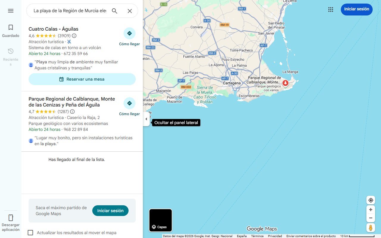 Mapa de La playa de la Región de Murcia elegida por National Geographic como una de las «más bonitas de España» | La Verdad